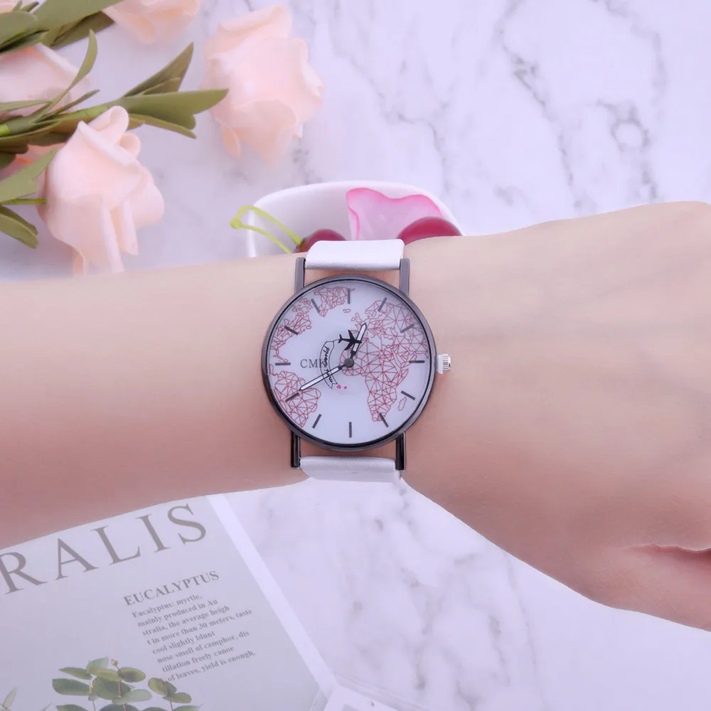 Fashion Women's Watch fashion time With World Map Quartz Watch For Gift who you love For 2018 Ladies Fashion Clock Fashion Women's Watch fashion time With World Map Quartz Watch For Gift who you love For 2018 Ladies Fashion Clock