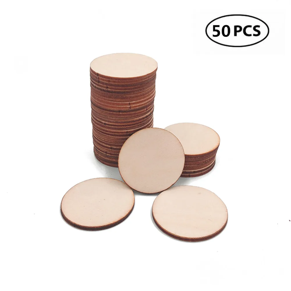 

Natural Blank Wood Pieces Slice Round Unfinished Wooden Discs for Crafts Centerpieces Wooden DIY Christmas Ornaments