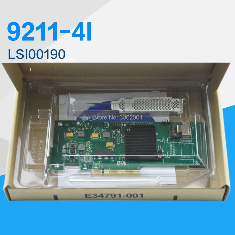 SAS9211-4I LSI 4-PORT PCI-E SAS//SATA CONTROLLER CARD LSI00190