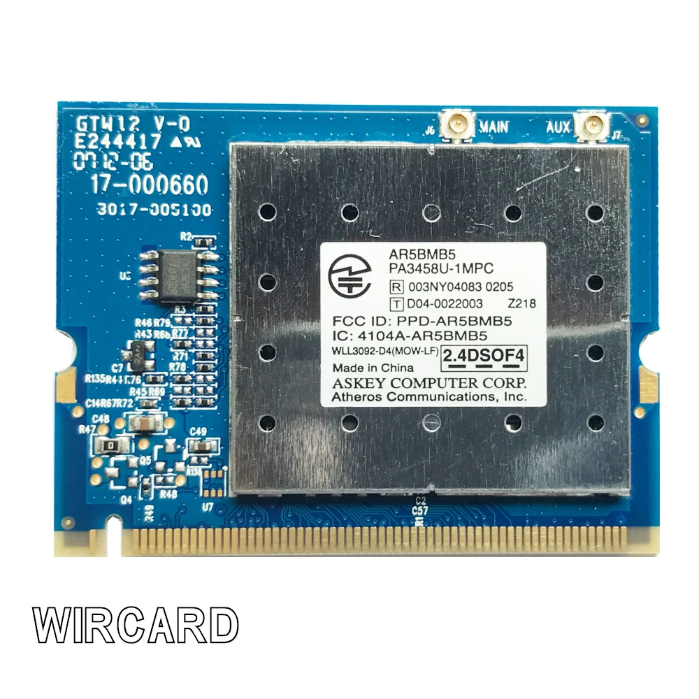 

Карта памяти для AR5BMB5 AR5005GS 802.11B/G, модуль PCI, Wi-Fi карта
