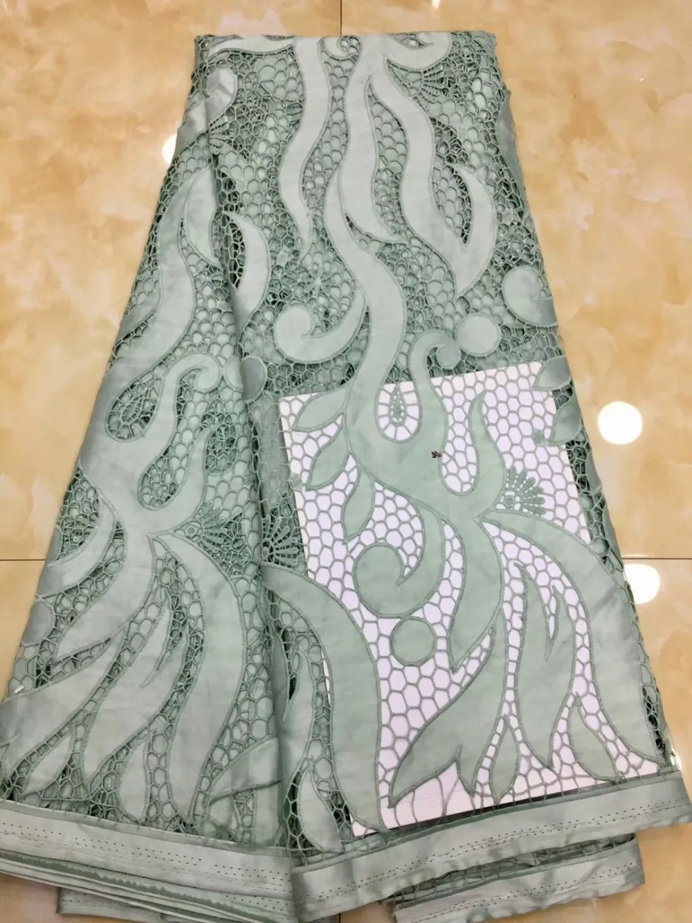 

2019 High Quality African chiffon Lace Fabric nigerian Tulle lace fabrics