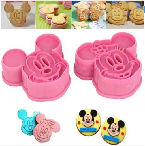 

2pcs Mickey Minny Mouse Fondant Cake Cookie Biscuit Cutter Mold Mould Tools Set B185-3