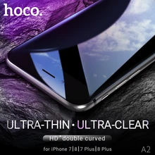 Hoco gehärtetem glas für apple iphone 7 8 plus screen protector glas film 9h härte scratch schutz anti fingerprint klar
