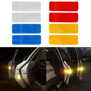 

YOSOLO 12*4 CM 2pcs Car Decal Sticker 4 Colors Bumper Car Interior Sticker Reflective Strips Stickers Warning Strip Car Styling