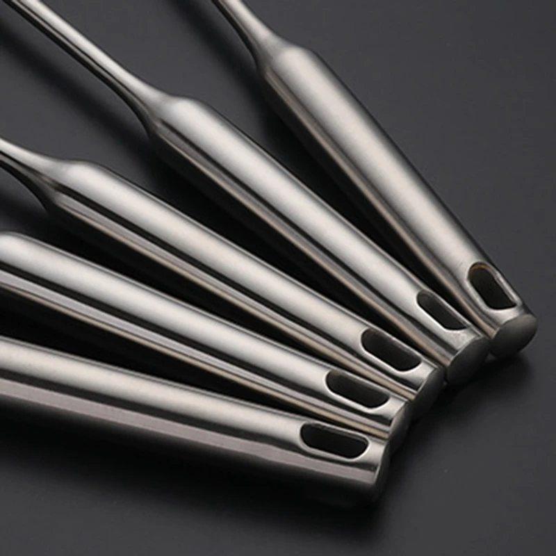 

7 Pieces Of Stainless Steel Kitchenware Set Long Handle Cooking Tools Matte Polished Slotted Turner Kitchen Accessories