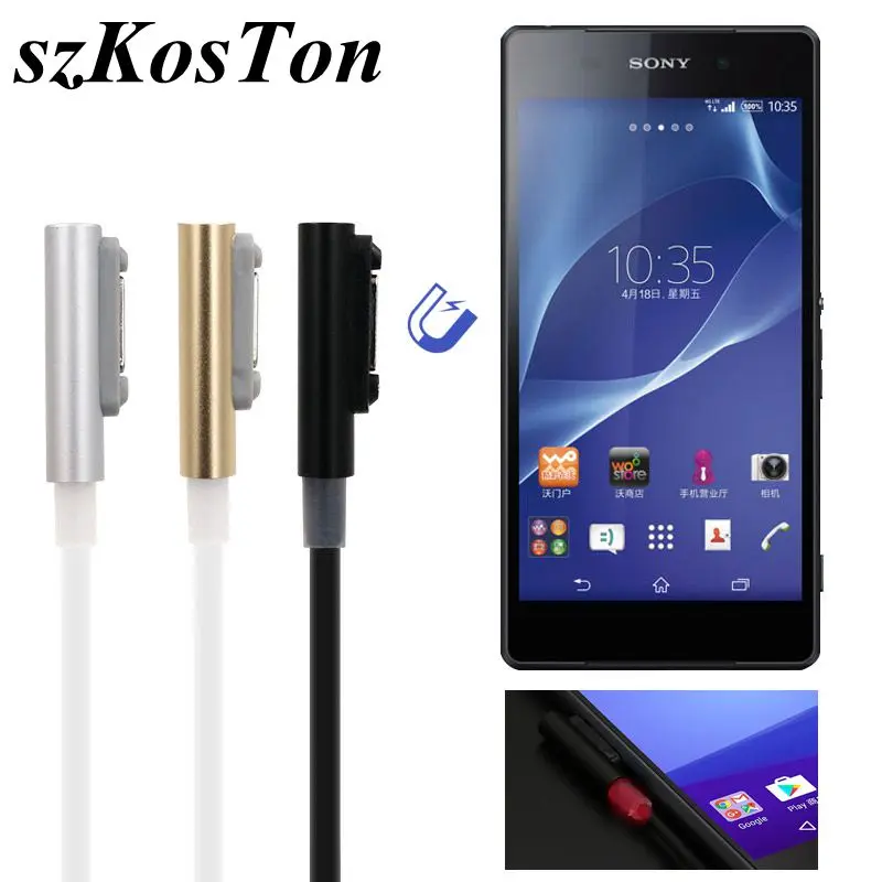 100% Brand New High Quality USB Magnetic Charger USB Adapter Magnet Charging Cable for Sony Xperia Z3 L55t Z2 Z1 Compact XL39h