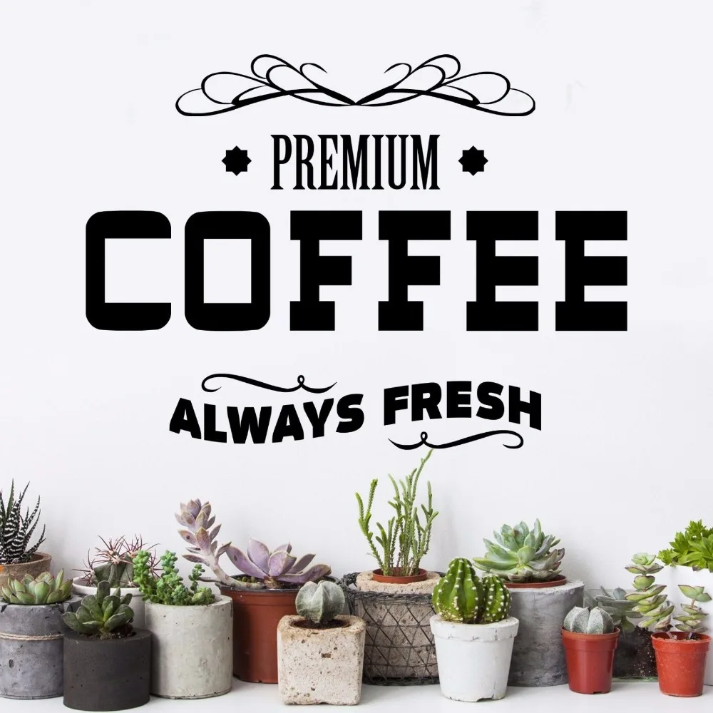 Cafe Wall Decal Removable Premium Coffee Vinyl Sticker Cafe Design