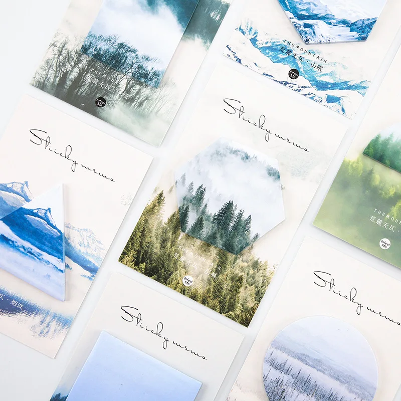 

Kawaii Forest Mountain Sticker Bookmark Marker Memo Pad Flags Sticky Note Stationery School Office Supplies Papeleria sl1727