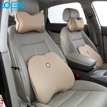 1 комплект Высококачественная Автомобильная поясничная подушка из пены с эффектом памяти для спины Подушка подголовник подушка для шеи для W5w Bmw E46 Toyota Audi