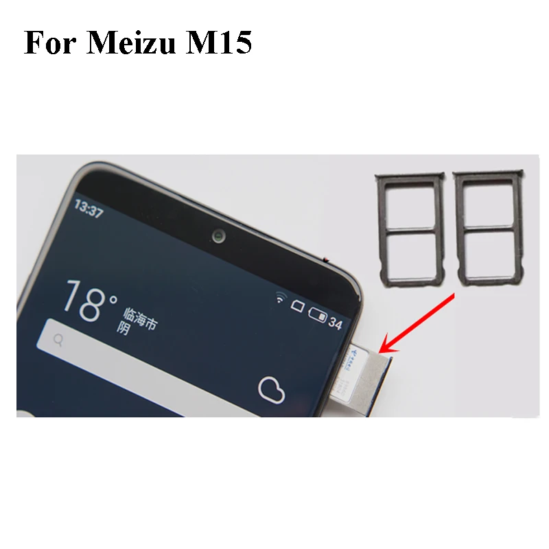 

For Mei zu M15 M 15 New Original Sim Card Holder Tray Card Slot For Mei zu M15 M 15 Sim Card Holder Replacement