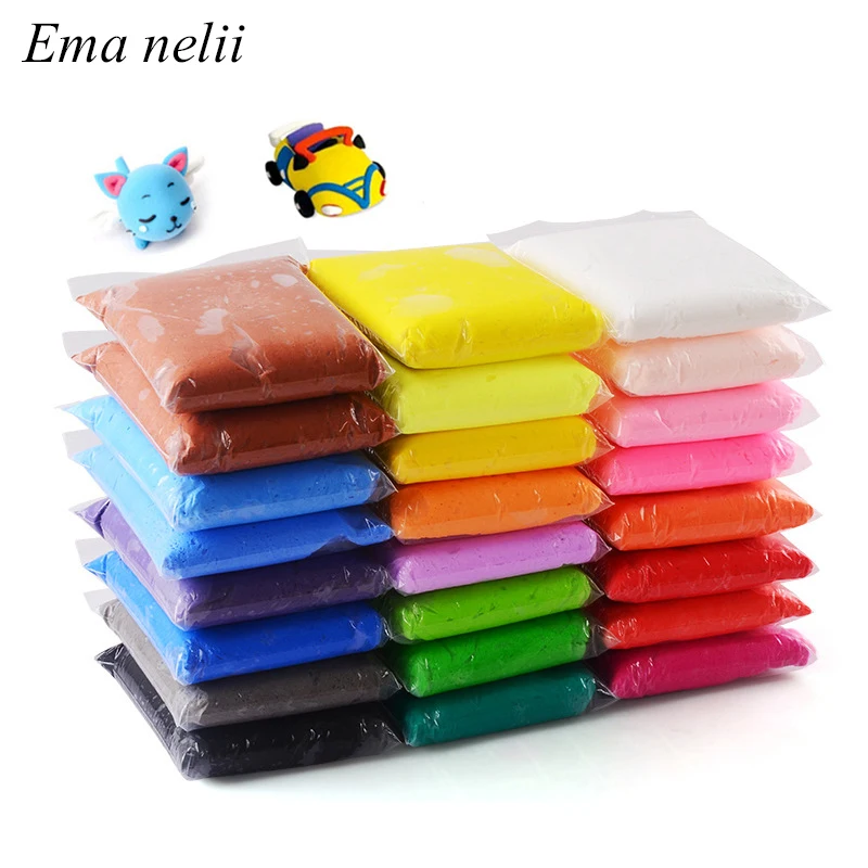 

Sale 100g/bag 24 Color Select Colored Modeling Slime Light Clay Air Dry Polymer Plasticine DIY Handmade Art Toys for Children