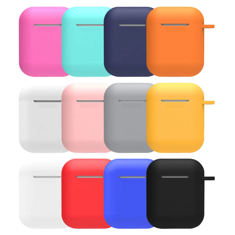 Soft Silicone Case For Apple Airpods Shockproof Cover For Apple AirPods 1 2 Earphone Cases Ultra Thin Air Pods Protector Cases