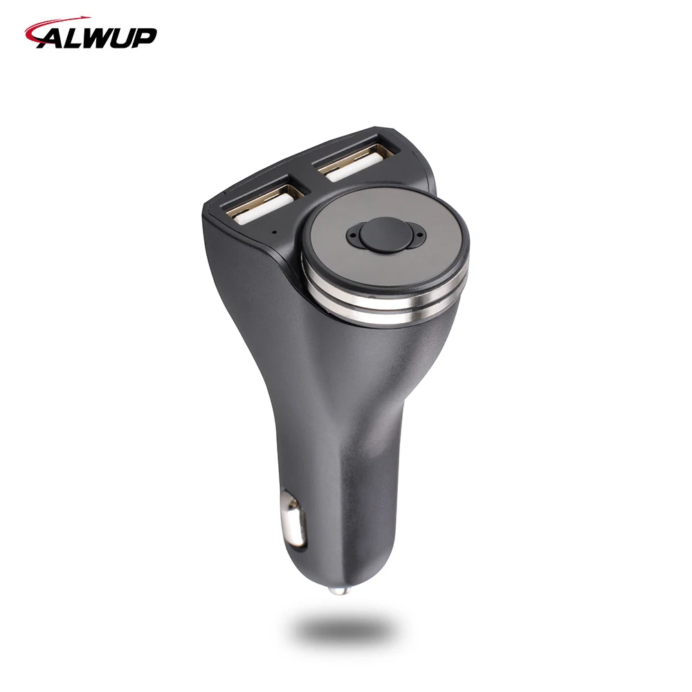 ALWUP Портативный беспроводной Bluetooth Наушники Автомобильное зарядное устройство 2 в 1 Bluetooth гарнитура и 2.4A быстрое автомобильное зарядное устройство для телефона