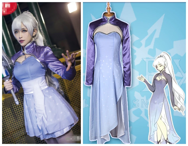 Новинка 2017 аниме сезон 4 Белый Косплей костюм Weiss Schnee для рождества женская форма