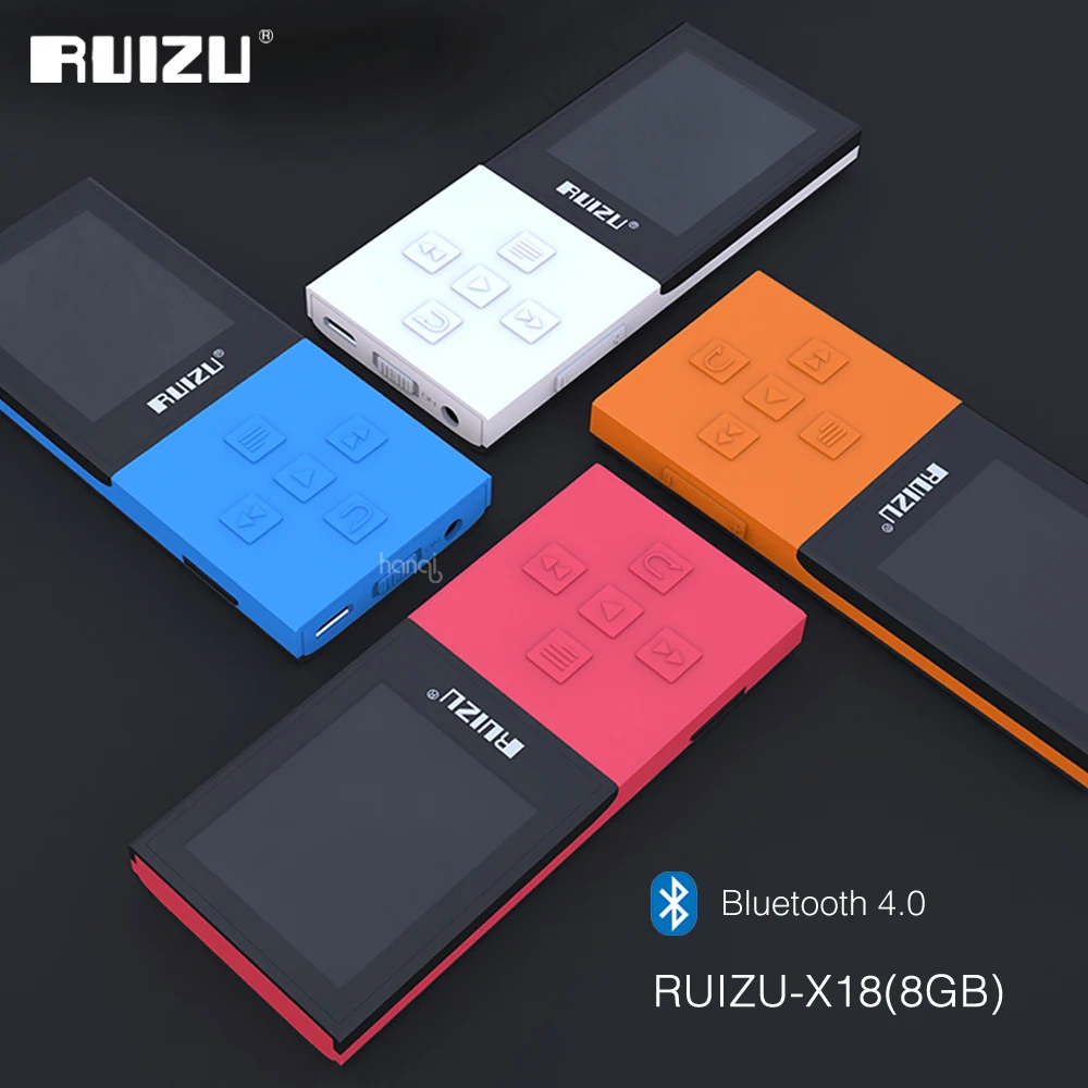 RUIZU X18 8G Bluetooth спортивные MP3 плеер без потерь Регистраторы FM радио Bluetooth 4,0 музыкальный плеер Поддержка 64G TF карта