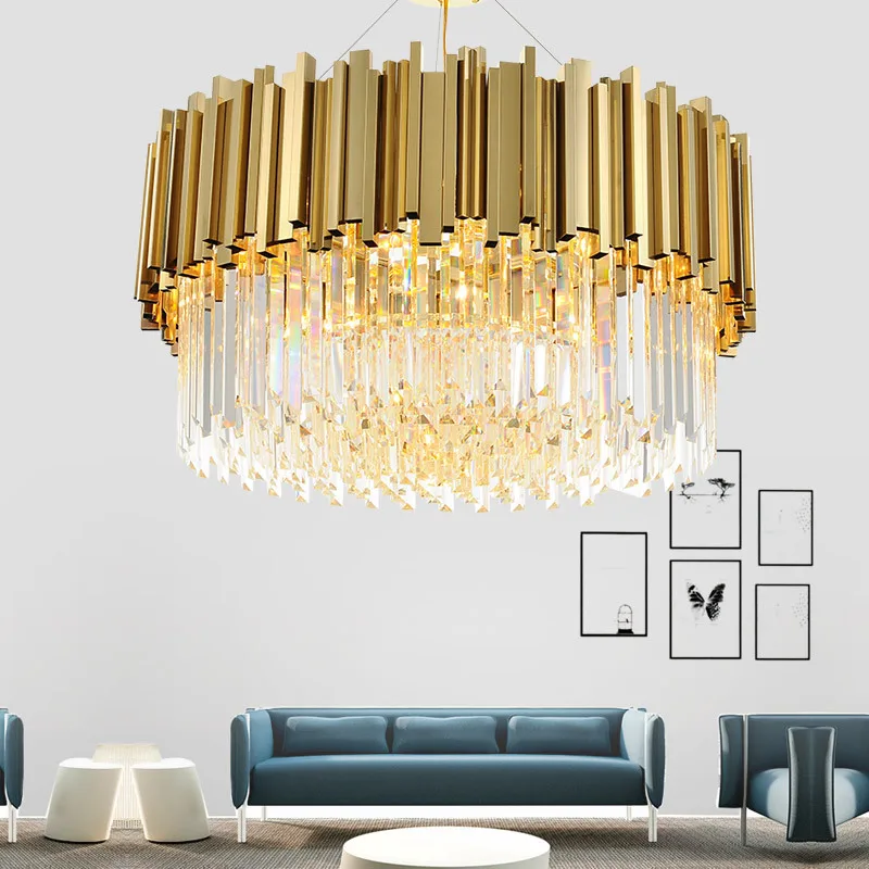 

New Modern Lighting Chandelier Luxurious Crystal Chandelier for Living Room Dining Room Gold Crystal Chandelier LED Lights