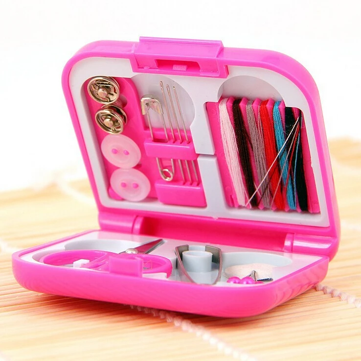 2018 Mini Travel Sewing Box Handy Needles Storage Set Portable Sewing