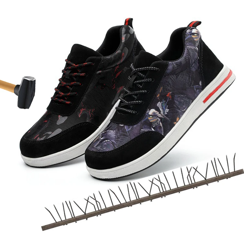 

Casual steel toe cap safety shoes anti-smashing anti-piercing work shoes breathable wear indestructible safety boot