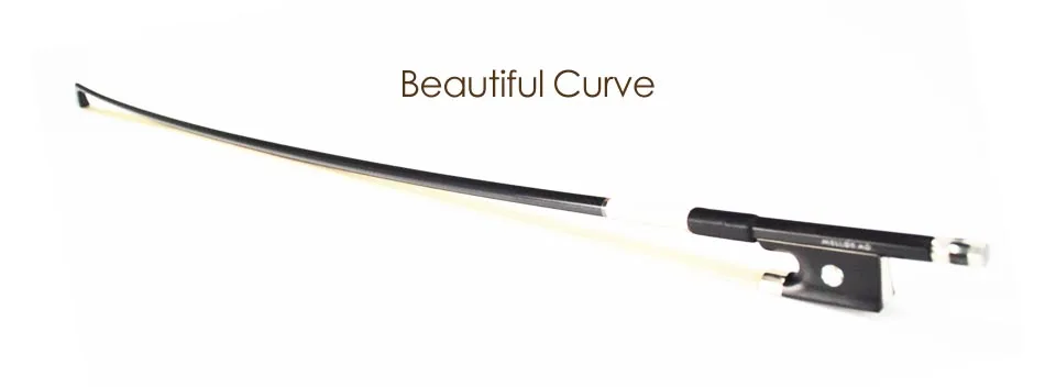 Fibra de carbono texturizado violino arco ébano