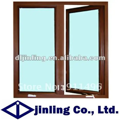 wood grain modern aluminum window frame design in windows from home