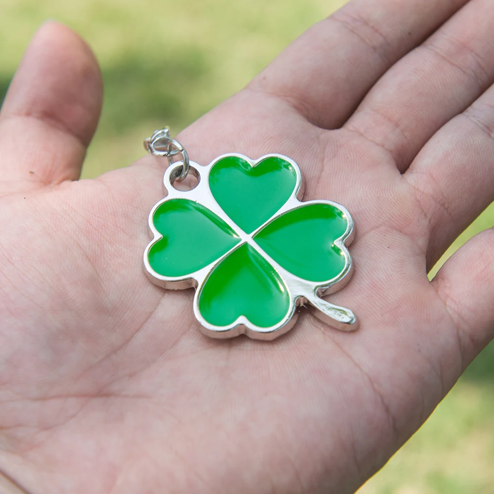 Lucky Four Leaf Clover Car Pendant Automobile Decoration Charm Auto Interior Rear View Mirror Hanging Ornaments Styling gifts - Image 4