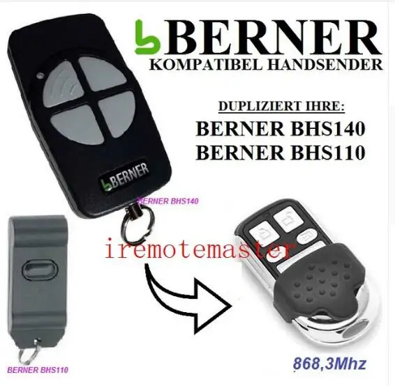 

BERNER BHS140,BHS110 garage door remote control replacement GOOD
