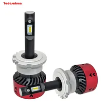 Novo V6 LEVOU D1S D2S D3S D4S Lâmpadas Do Farol Do Carro com o Avançado LEVOU Chip e All In One Fanless Kit-Kit de Conversão 55 W 6000 K 9000Lm