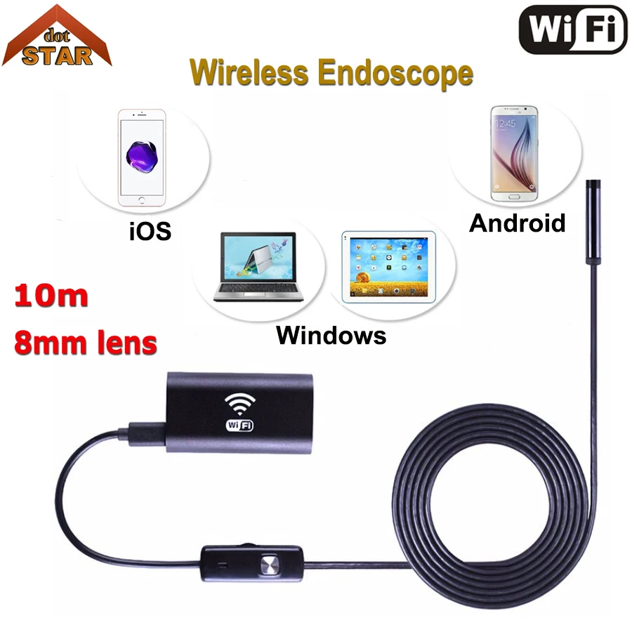 Iphone Endoscope Wireless WiFi Endoscope Camera 10m stardot IOS Android