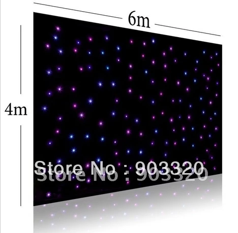 

Super deal Customize RGBW Single Colro SMD LEDS 4M*6M LED Starcloth,LED Backdrops for Stage Wedding Party Star Curtain