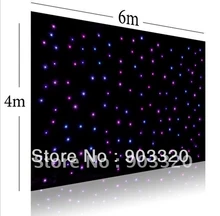 Super deal Customize RGBW Single Colro SMD LEDS 4M*6M LED Starcloth,LED Backdrops for Stage Wedding Party Star Curtain