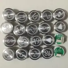 KONE ascenseur bouton rond/KONE ascenseur pièces de rechange/KDS50/KDS300, bouton en acier inoxydable avec braille