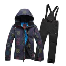 Russian hot explosion models girl skiwear warm waterproof windproof ski pants suit skiwear girls snowboard jacket ski set women