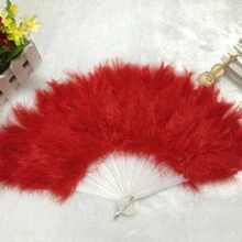 Складной ручной вентилятор китайский стиль танец Свадебная вечеринка белый, красный, розовый красный 26*45 см