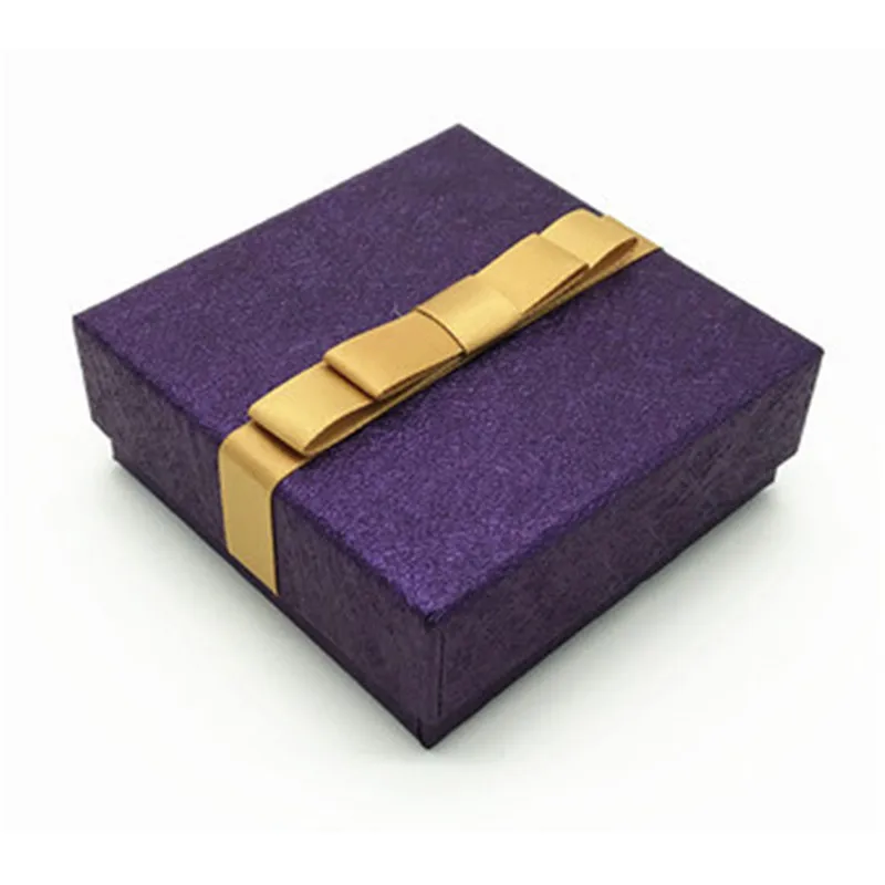 20 шт/группа, специальная бумажная коробка с полностью кожаной бумагой, коробка для колец, многоцелевая Подарочная коробка для ювелирных изделий, магазин при фабрике, la - Цвет: Purple A