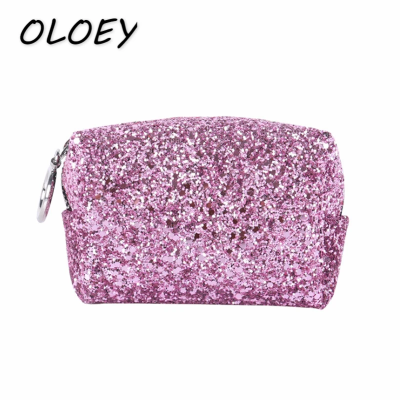 

Women Paillette Cosmetic Bag Toiletry Organizer Pouch Mackup Pack For Female PU Shinning Zipper Coin Mermaid Lipstick Purse