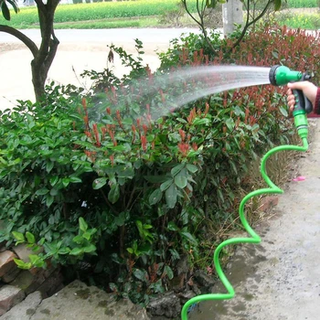 

10m Spiral Hose Pipe W/spary Nozzle Retractable For Garden Watering Car Wash