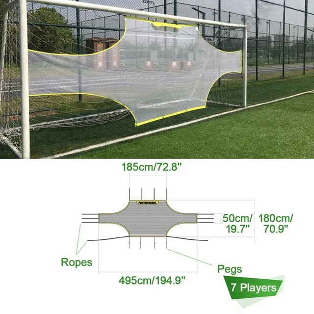 Футбольная мишень тренировочная сеточка для игры в футбол портативный футбольный мяч для детей, студентов, инструмент для обучения футболу - Цвет: 7 player