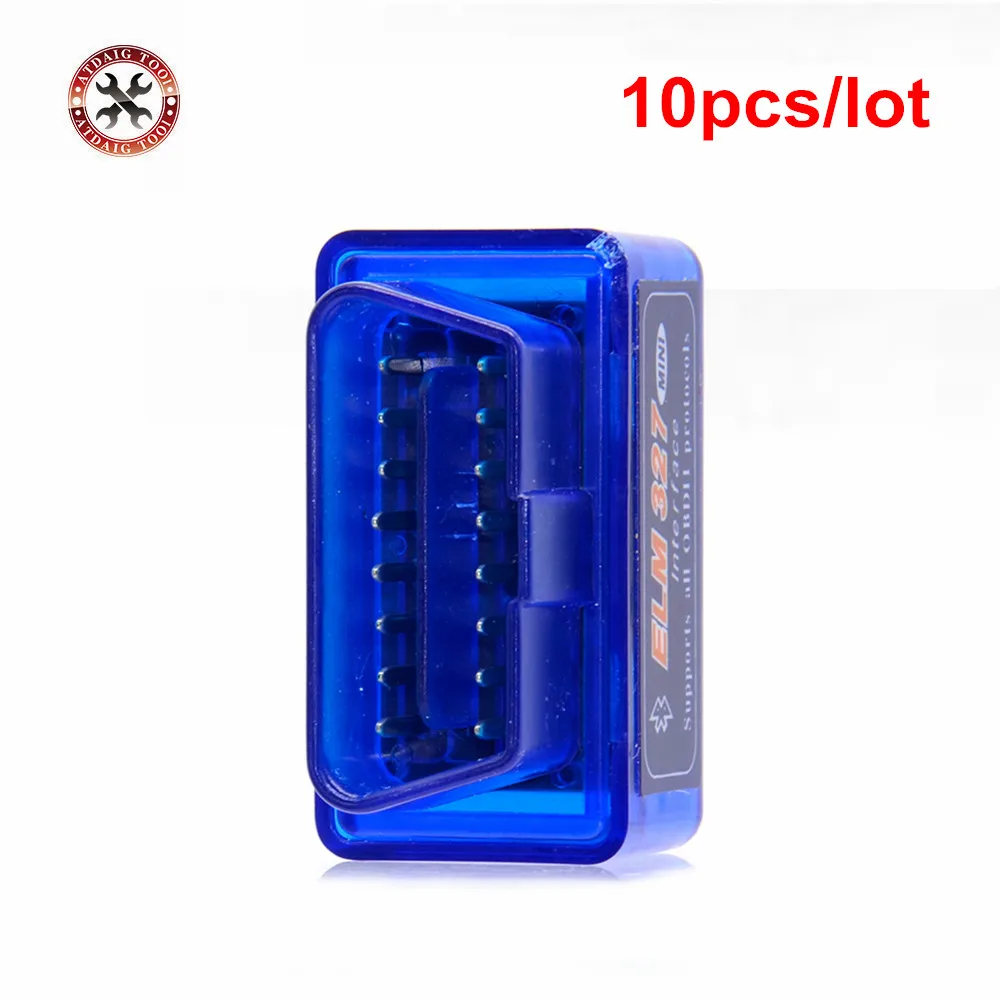 

Best Mini Elm327 Bluetooth OBD2 / OBDII Diagnostic Interface Scanner ELM327 V2.1 Car Code Reader For OBDII Protocols 10pcs/lot