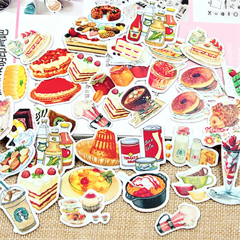 

1pcs Kawaii Stationery Stickers lovely Fast Food pattern scrapbooking Posted It planner School Student memo