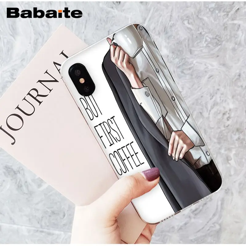 Babaite vogue girl boss Мягкий силиконовый прозрачный чехол для телефона Apple iPhone 8 7 6 6S Plus X XS MAX 5 5S SE XR Чехол для мобильного телефона