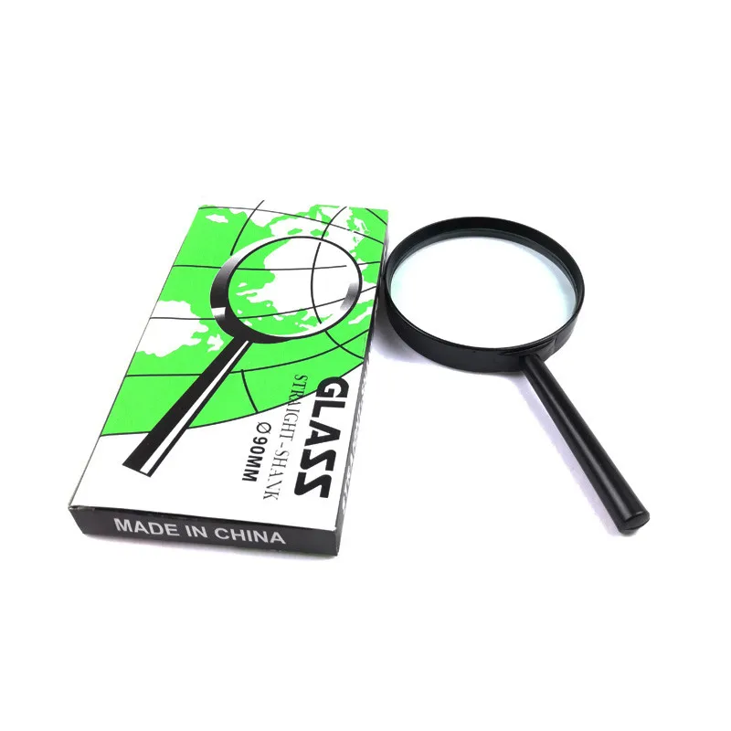 

1PC Dia 90mm Magnifying Glass Optical Lens Prism With Plastic Handle