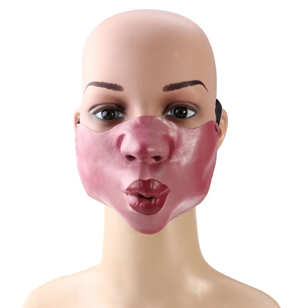 Women Men Halloween Kiss Vampire Latex Scary Mask Party Horror Creepy