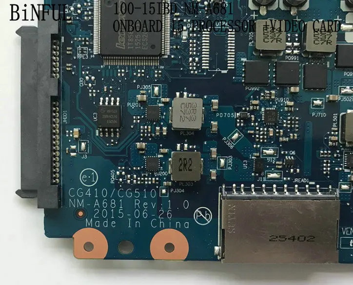 STOCK RESTED ALREADY CG410 / CG510 NM-A681 FOR LENOVO 100-15IBD LAPTOP MOTHERBOARD CPU I5-5200U GPU GT920M | Компьютеры и офис