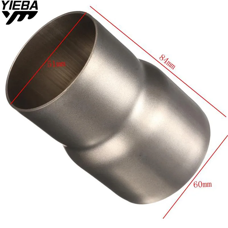 

60MM to 51MM Motorcycle Exhaust Adapter Mild Steel Convertor Adapter Reducer Connector Pipe Tube for YAMAHA MT07 MT09 MT10 MT01