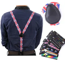 2 шт./партия, 3 зажима, модная новинка, унисекс, женские мужские подтяжки, кожаная защита для колена, регулируемый ремень, Ligas Tirantes