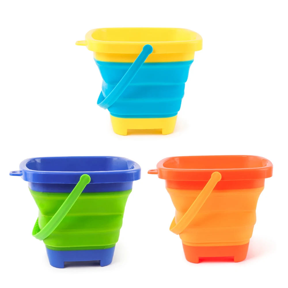  Multi-function Portable Folding Bucket Beach outdoor toy bucket Water lifting and sand loading 2.5L