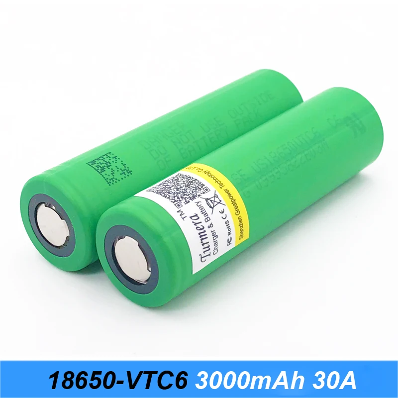 VTC6 3,7 V 3000 mAh литий-ионная аккумуляторная батарея 18650 для US18650VTC6 30amp электронная сигарета игрушечные инструменты flashligh/испаритель jy