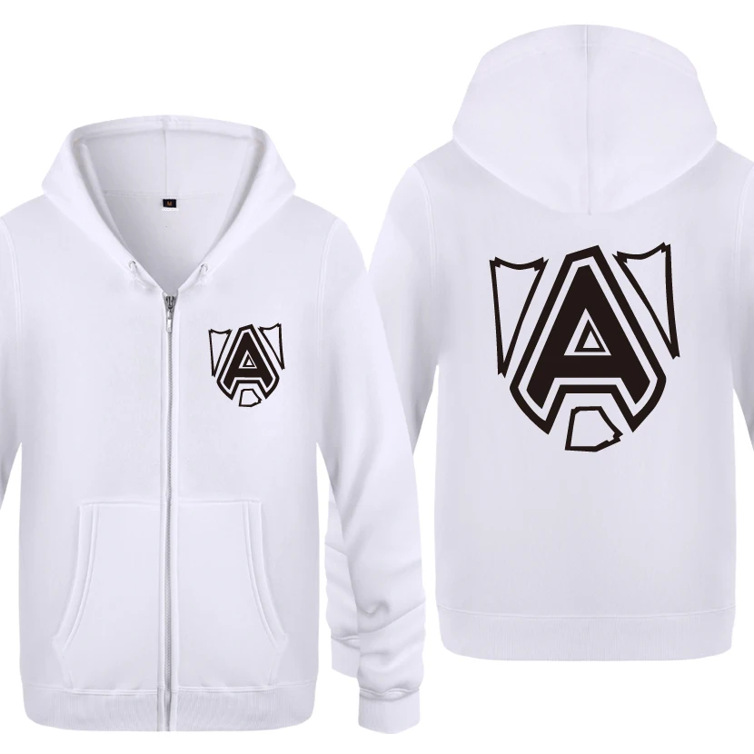  Game Dota Dota2 A Logo Hoodies Men 2018 Men's Fleece Zipper Cardigans Hooded Sweatshirts
