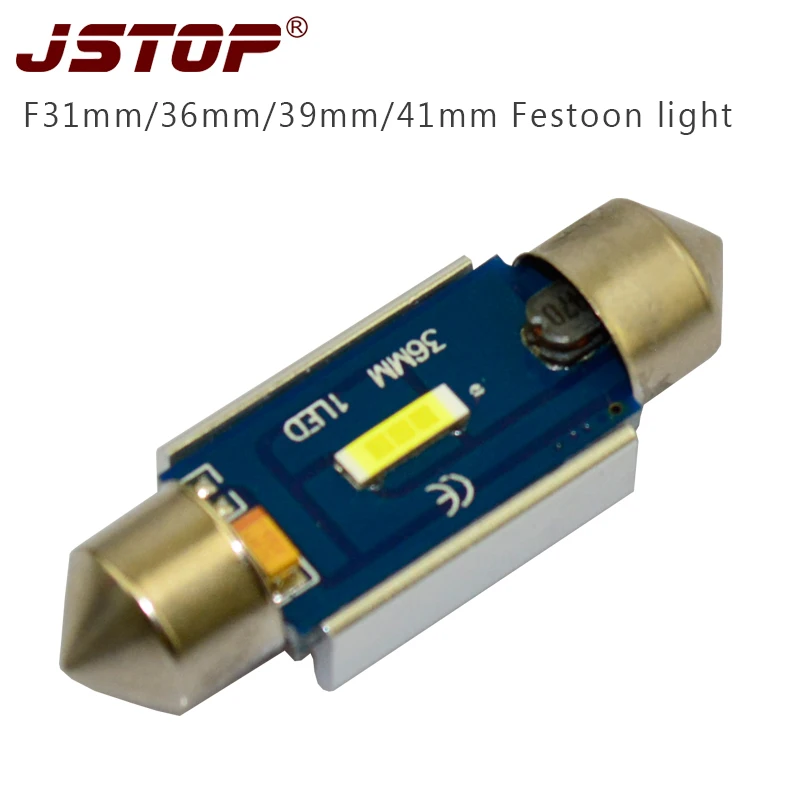 

JSTOP 186License Plate bulbs LED Reading Lights led c5w 6000k led Bulbs Double Tip led festoon lamp canbus 36mm12VAC light