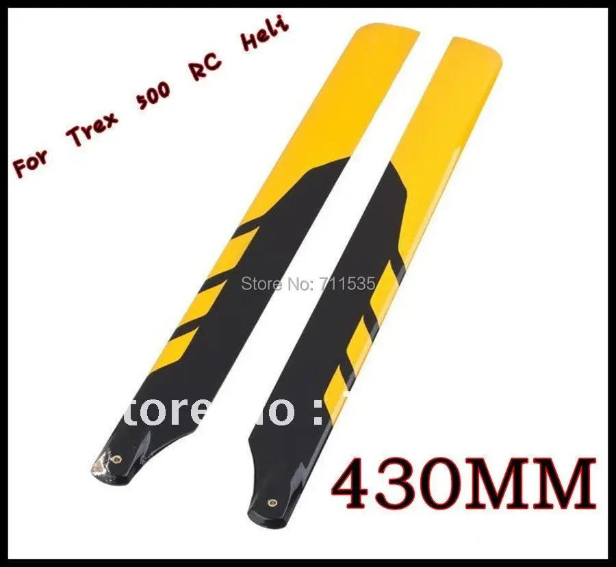 430MM Fiberglass Main Rotor Blade Glass Fiber Blades For Align Trex 500 RC Helicopter Universal